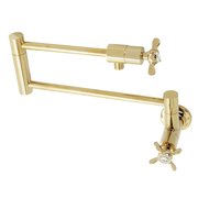 Kingston Brass KS4102BEX Essex Wall Mount Pot Filler, Polished Brass KS4102BEX